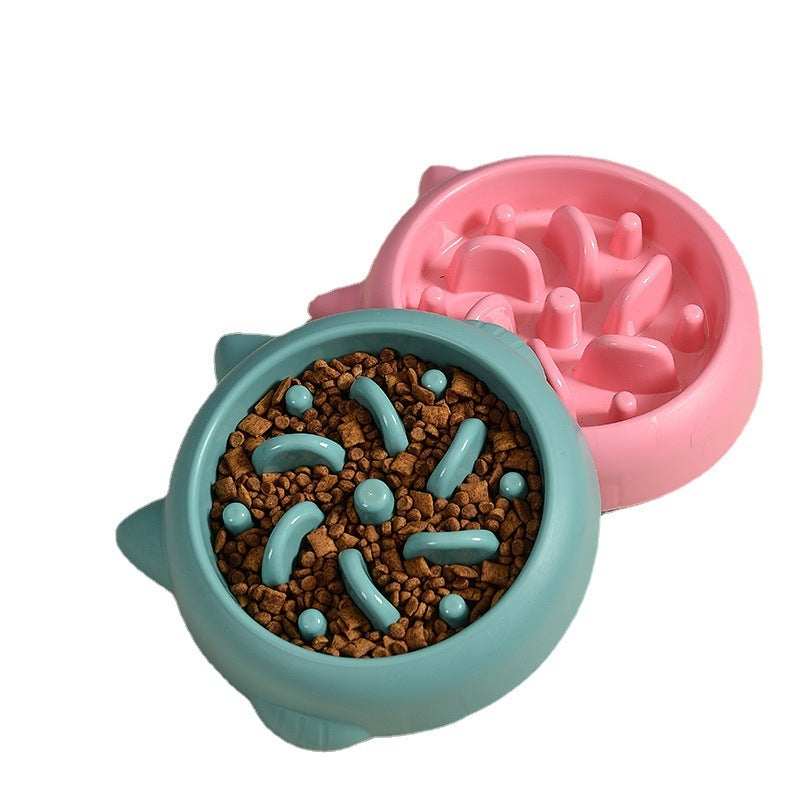 Slow Feeder Dog Bowl – Bone Design Anti-Gulp Feeding Dish